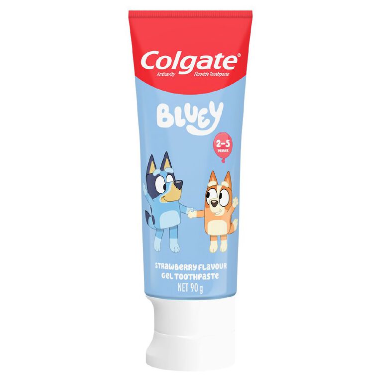 Colgate Kids' Junior Bluey Toothpaste Strawberry Gel 90g, , hi-res