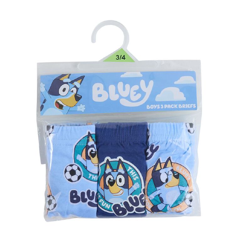 Bluey Boys' Briefs 3 Pack, Blue, hi-res