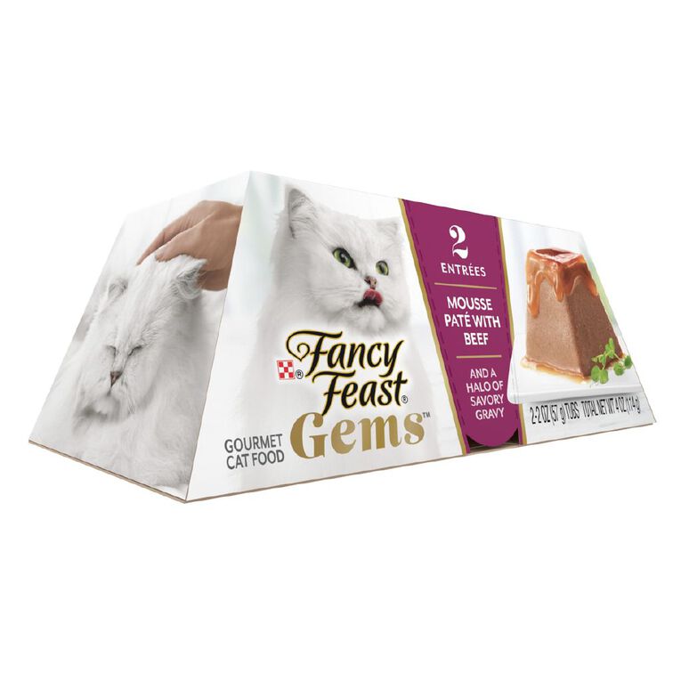 Fancy Feast Gems Beef Mousse Wet Cat Food 2 x 57g, , hi-res