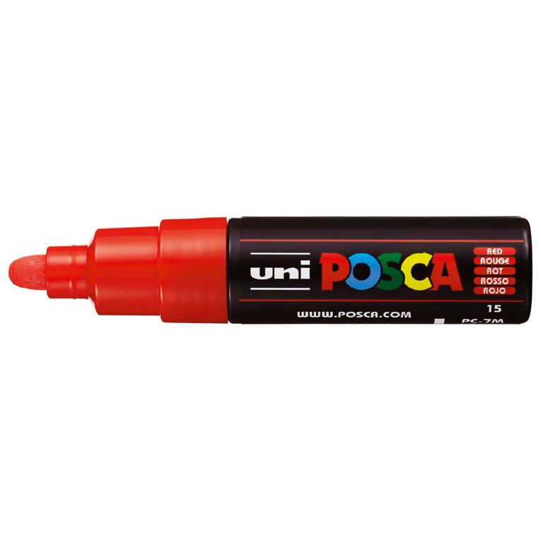 Uni Posca Marker 4.5-5.5mm Bold Bullet Red, , hi-res