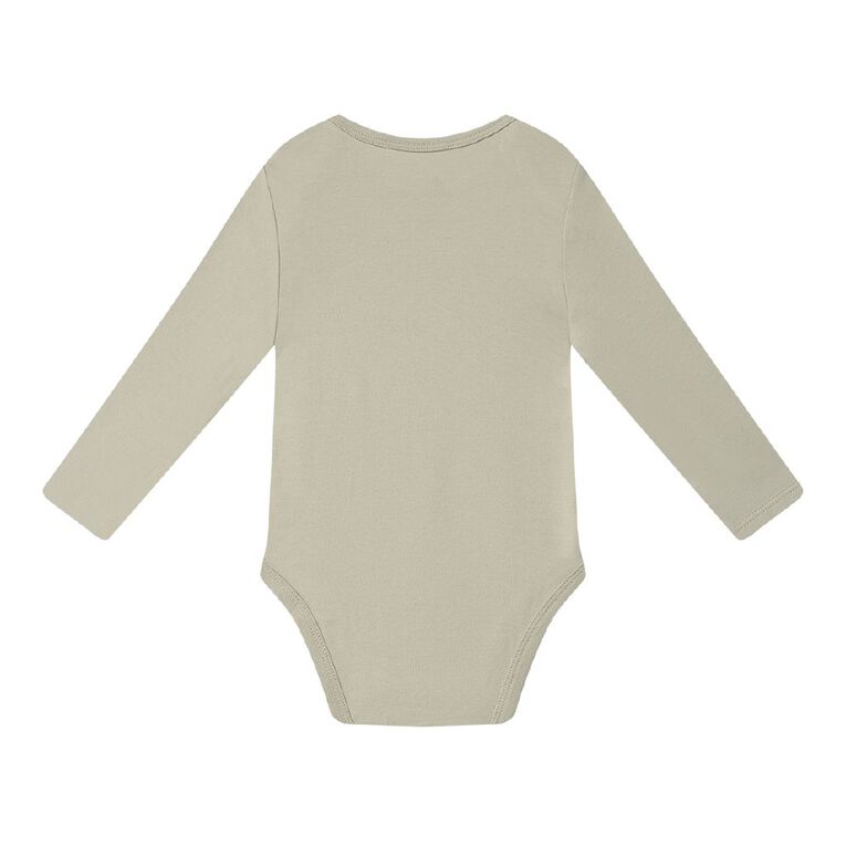 Young Original Babies' Long Sleeve Printed Bodysuit, Green Light, hi-res