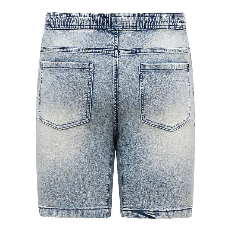 Garage Men's Denim Elastic Waist Shorts, Denim Light, hi-res