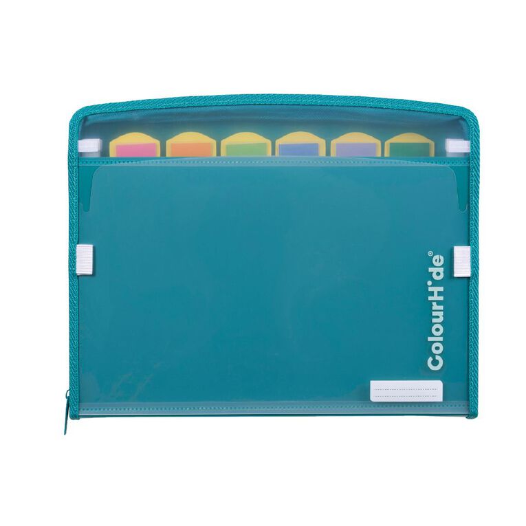 ColourHide Zip it Expanding File Teal Green, , hi-res