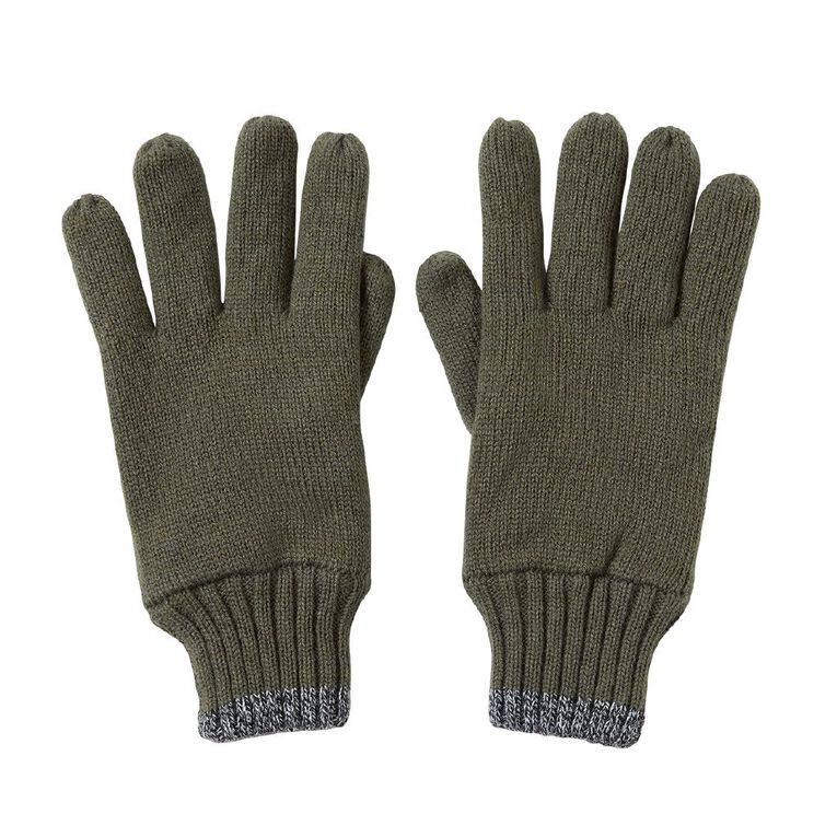 Rivet Men's Half Finger Stripe Gloves, Green Dark, hi-res