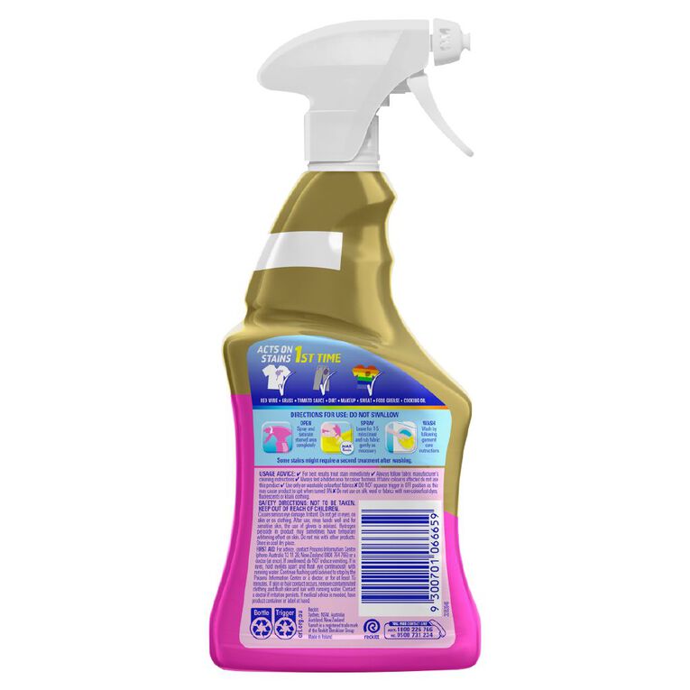 Vanish Preen Oxi Action Gold Stain Remover Ultra Power Spray 450ml, , hi-res