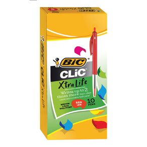 Bic Retracable Ballpoint Pen Red