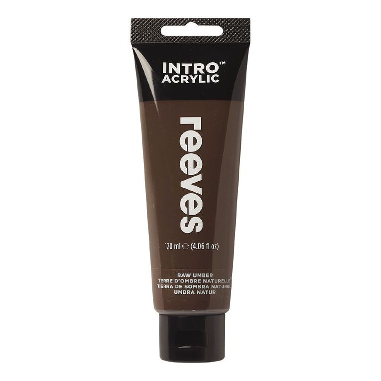 Reeves Intro Acrylic Paint Raw Umber 100ml, , hi-res