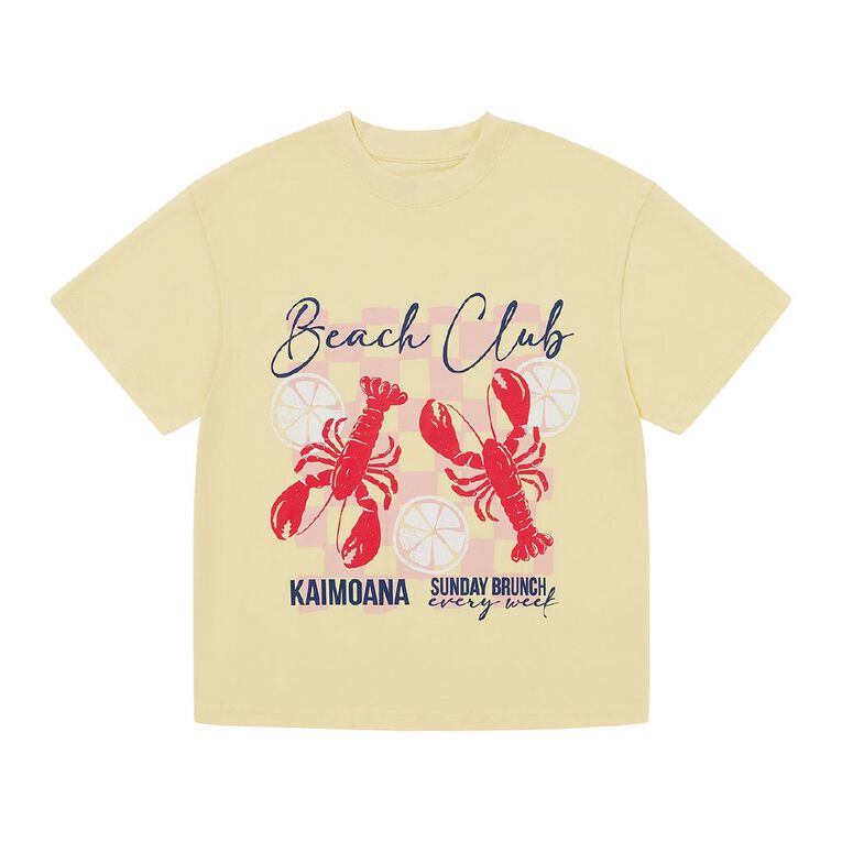 Young Original Short Sleeve Oversized Tee, Yellow Light, hi-res