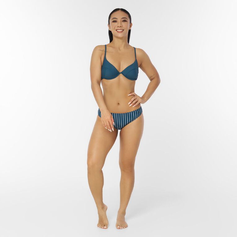 H&H Women's Underwire Bikini Top, Blue Dark, hi-res