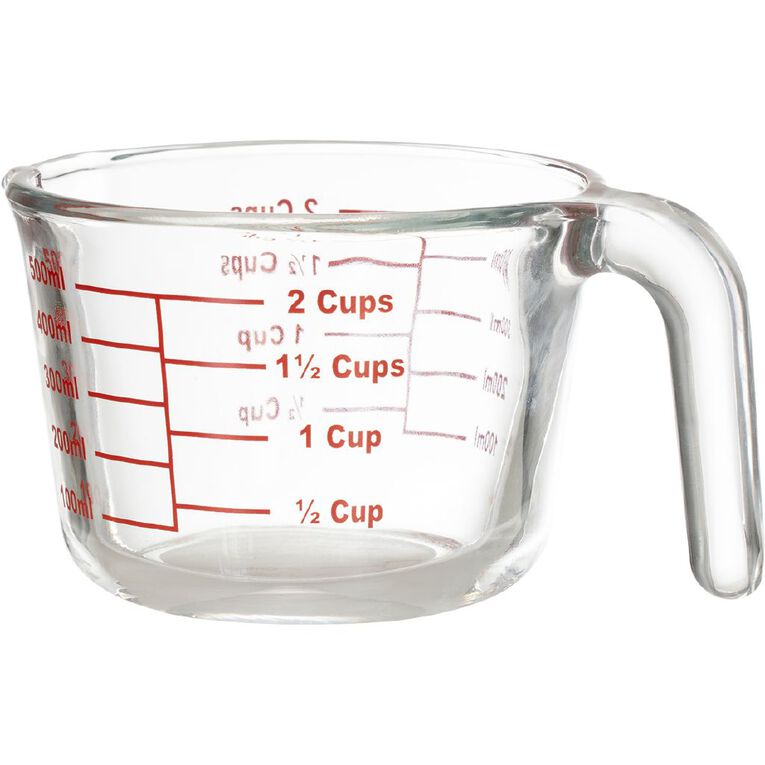 Living & Co Glass Measuring Jug Clear 500ml, , hi-res
