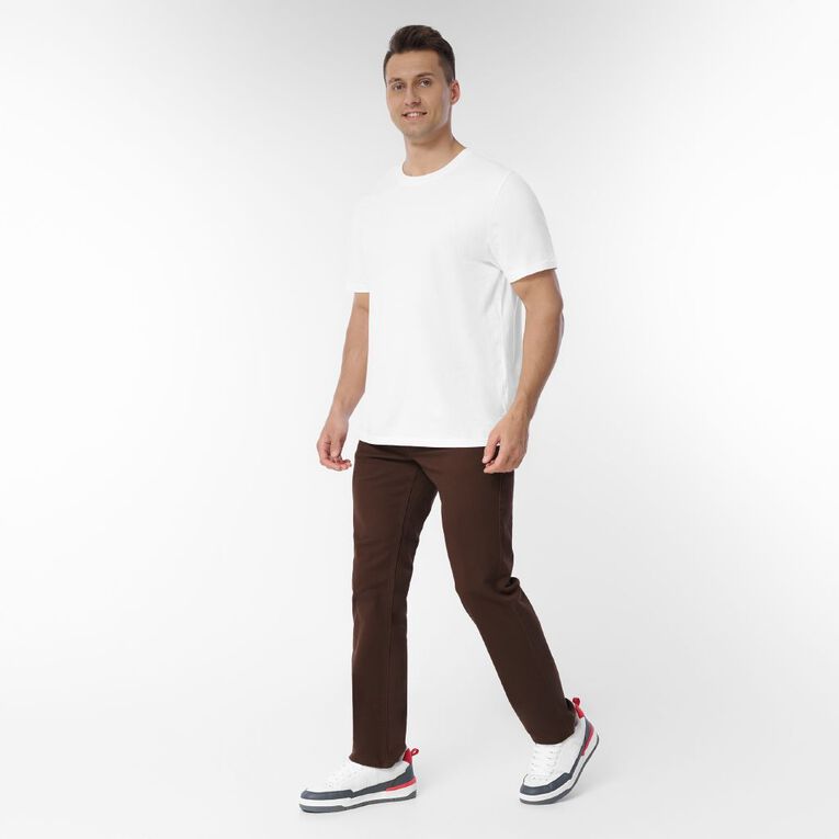 H&H Men's Straight Leg Jeans, Brown Dark, hi-res