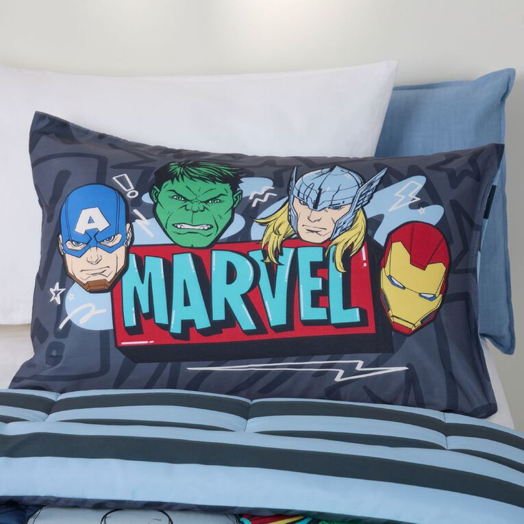 Marvel Comforter Set Multi-Coloured King Single, , hi-res
