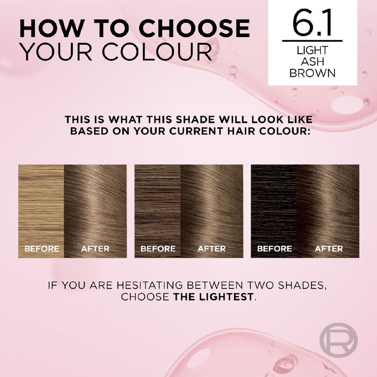 L'Oreal Paris Excellence Creme Hair Colour Light Ash Brown 6.1, , hi-res