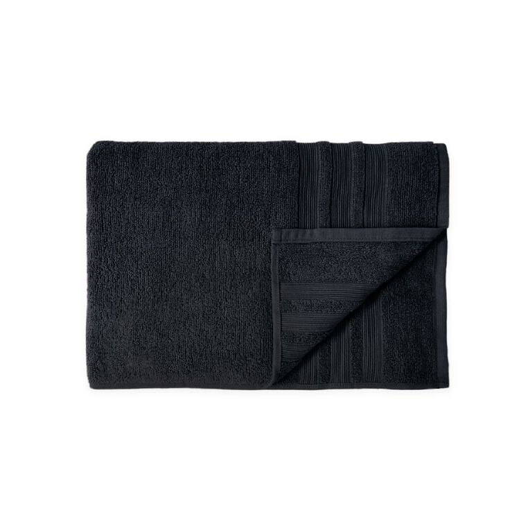 Living & Co Plush Plain Bath Towel Black, , hi-res