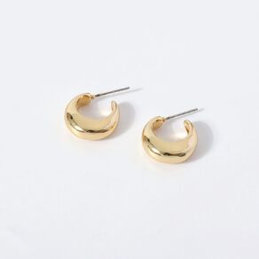 Chunky Hoop Earrings Gold Plated