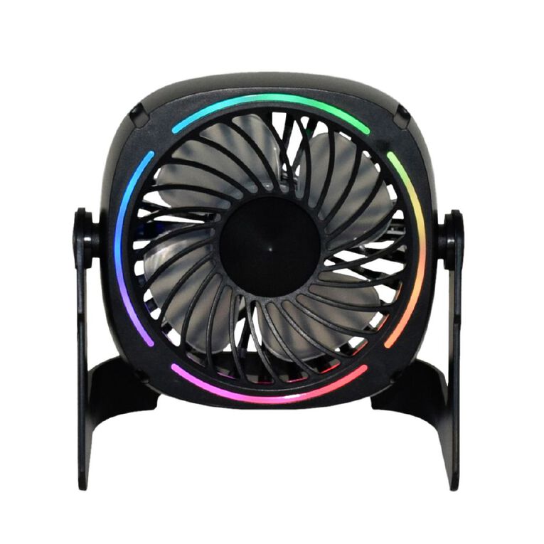 Living & Co USB RGB Desk Fan Black, , hi-res