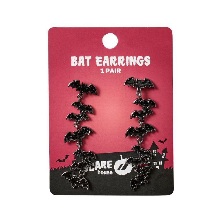 Scarehouse Bat Earrings, , hi-res
