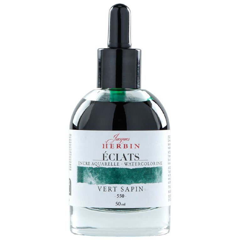 Jacques Herbin Eclats Watercolour Ink 550 50ml Fir Green Green, , hi-res