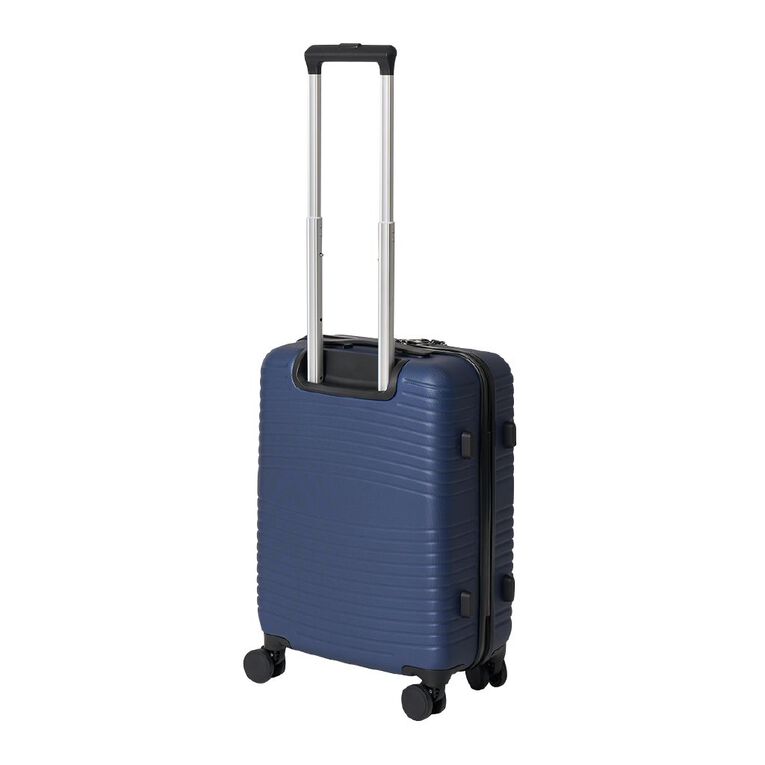 Living & Co 50cm Hard Textured Suitcase with Laptop Pocket Navy, , hi-res
