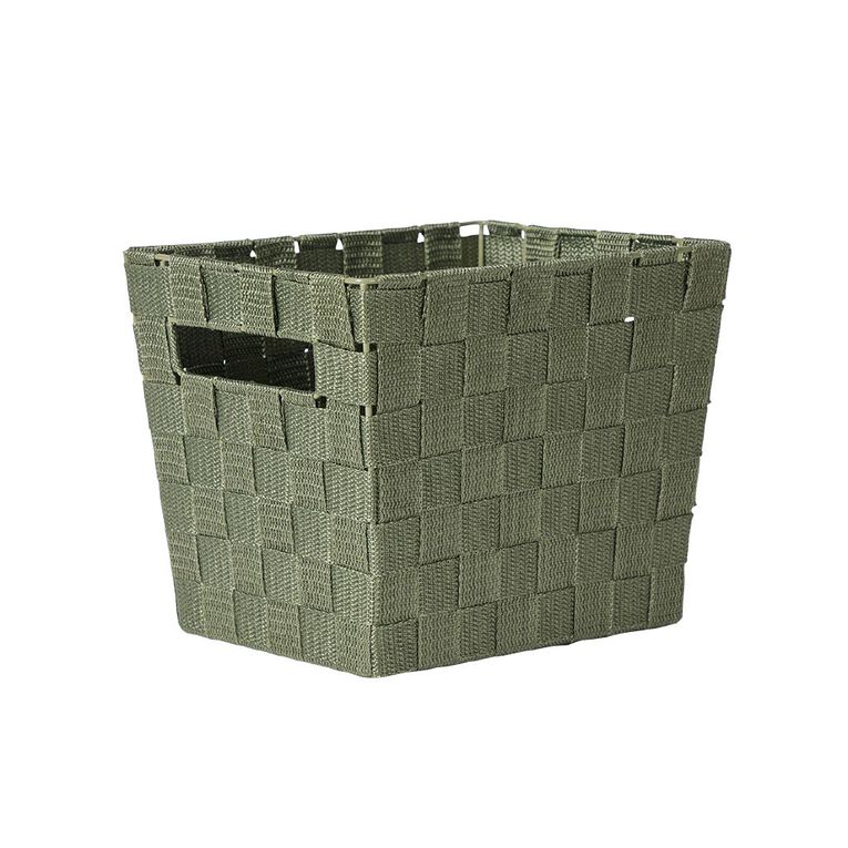 Living & Co Woven Basket Green Small, , hi-res