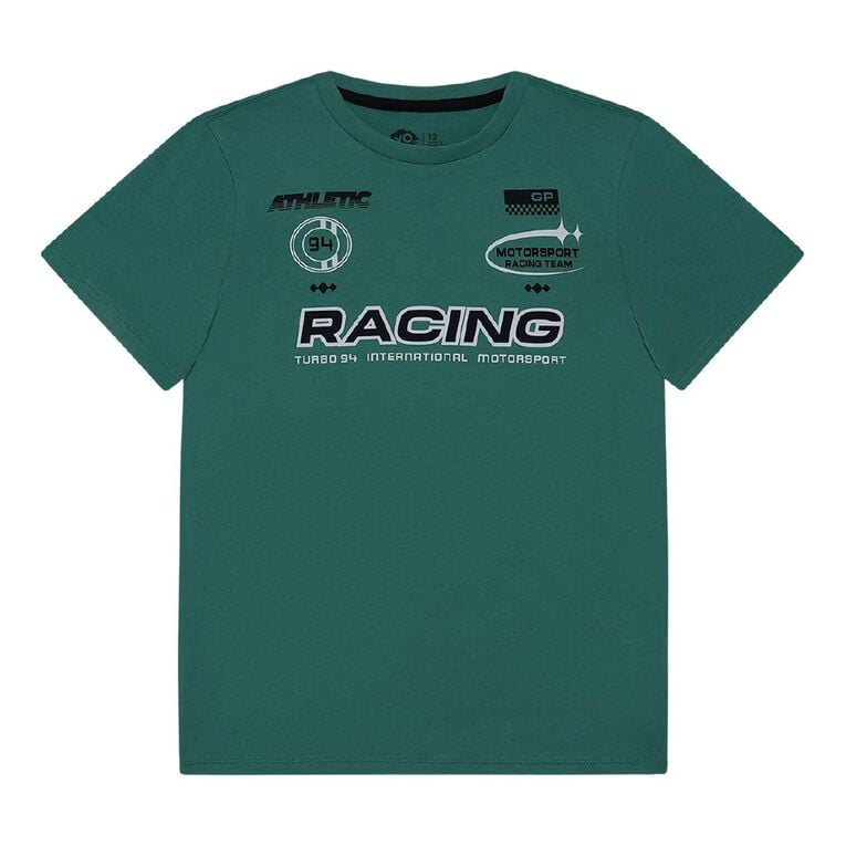 Young Original Print Short Sleeve Tee, Green Mid, hi-res