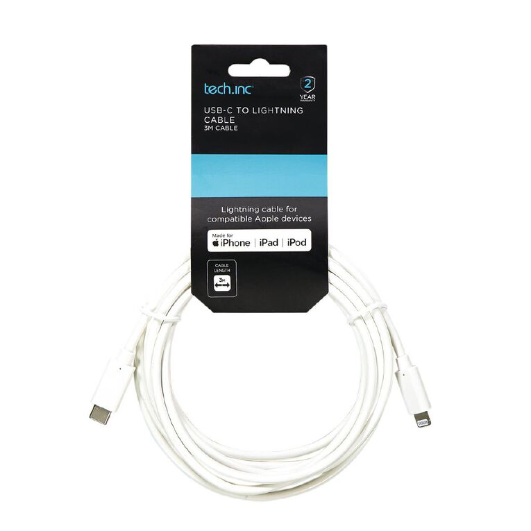 Tech.Inc USB-C to Lightning Cable - 3m, , hi-res