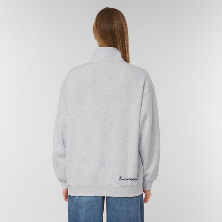 Winnie the Pooh Women's Winnie the Pooh 1/4 Zip Sweat, Cream, hi-res