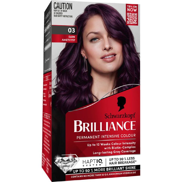 Schwarzkopf Brilliance Hair Colour Dark Amethyst 03, , hi-res