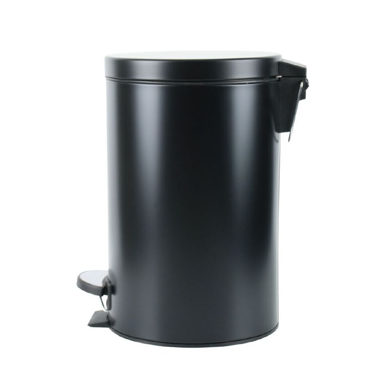 Living & Co Pedal Bin Black 12L, , hi-res