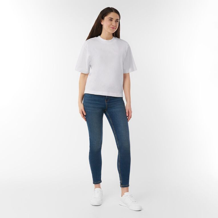 H&H Women's Short Sleeve Smart Tee, White, hi-res