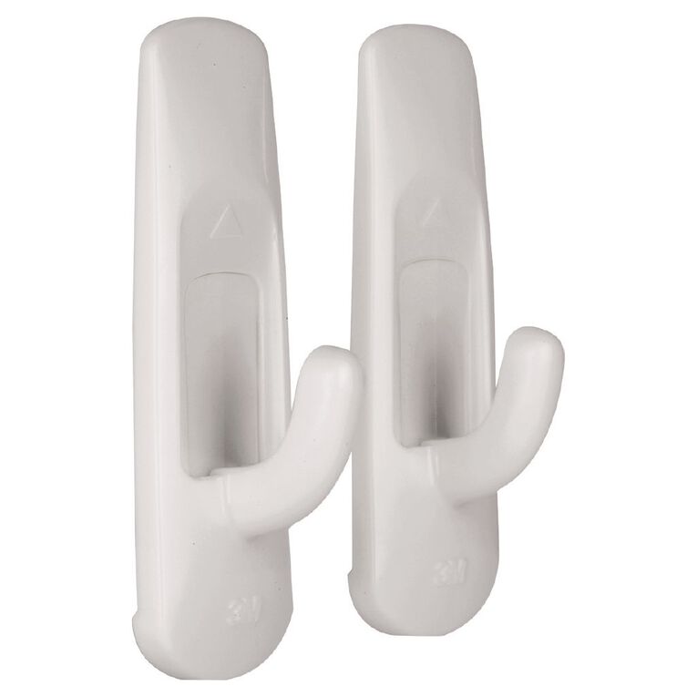 Command Hooks 2 Pack Small White The Warehouse
