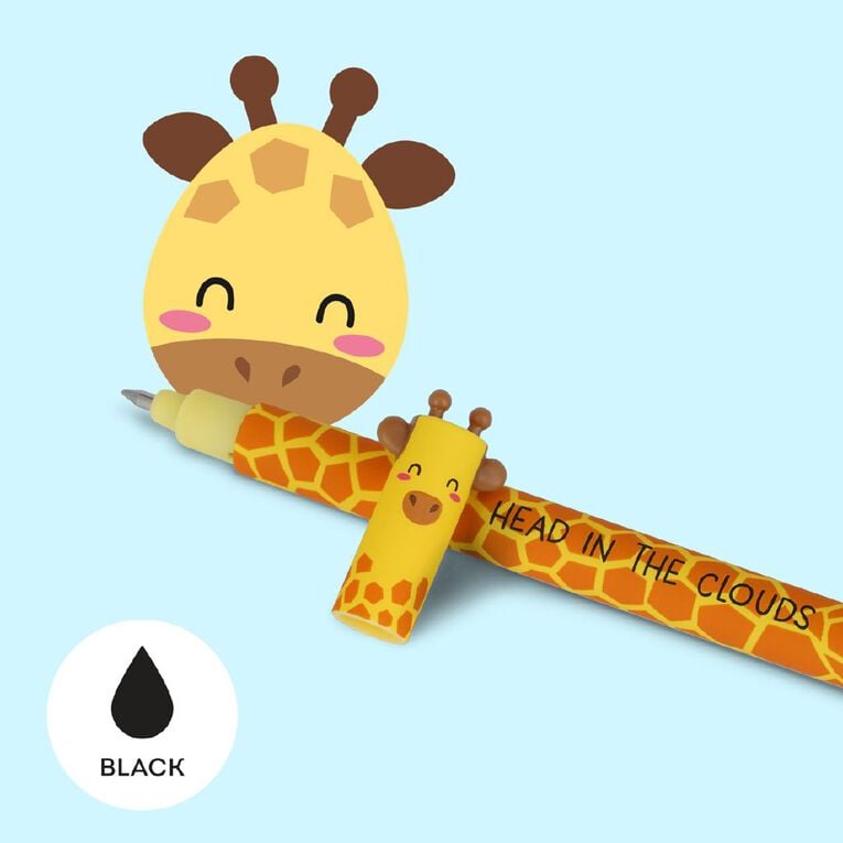 Legami Erasable Pen Giraffe Black Ink, , hi-res