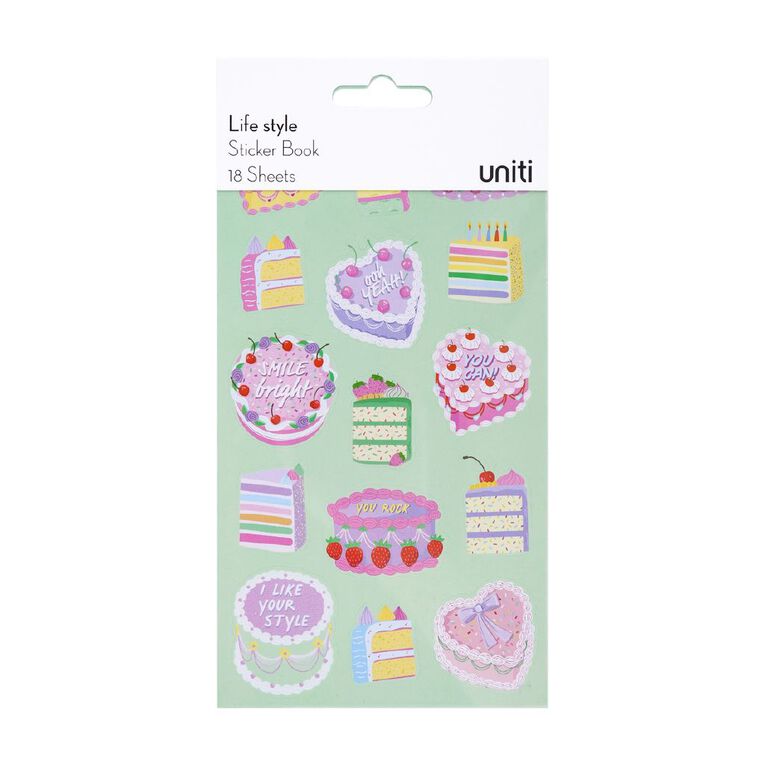 Uniti Life Style Mini Sticker Book 18 Sheets, , hi-res