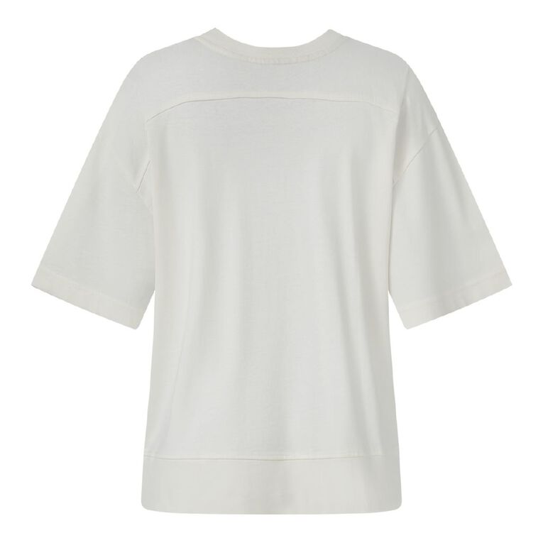Active Intent Women's Oversize Tee, Cream, hi-res