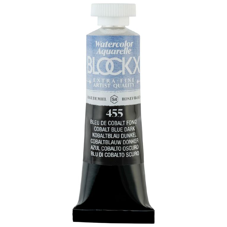 BLOCKX Watercolour Tube 15ml S4 455 Cobalt Blue Dark, , hi-res