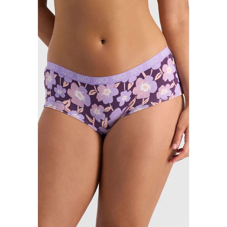 Rio Women's Shortie Briefs 5 Pack, Lilac, hi-res