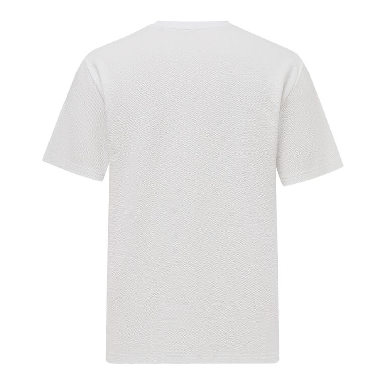 H&H Men's Midweight Pique Tee, White, hi-res