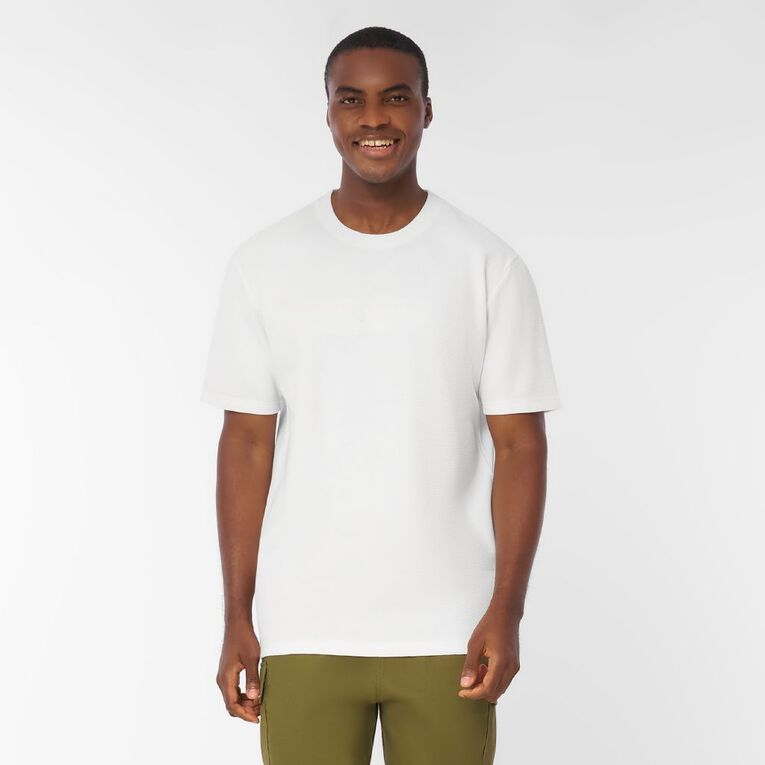 H&H Men's Midweight Pique Tee, White, hi-res