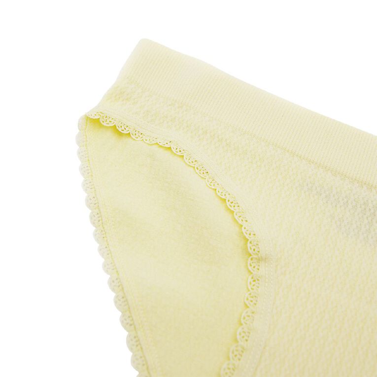 Clio Teen Seamfree Bikini Briefs 2 Pack, Yellow Light, hi-res