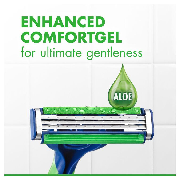 Gillette Sensor 3 Sensitive Disposable Razor 4 Pack, , hi-res
