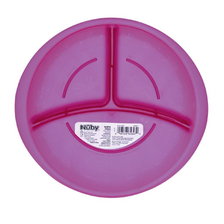 Nuby Embossed Fun Feeding Section Plate Assorted, , hi-res