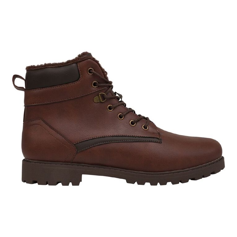 H&H Men's Franco Lace Up Boots, Brown, hi-res