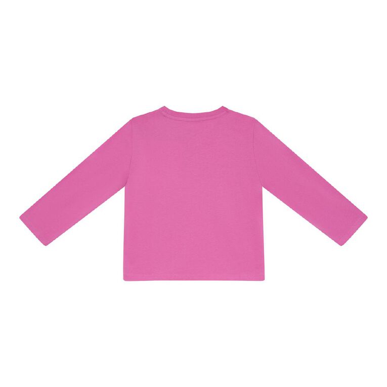 Young Original Relaxed Fit Long Sleeve Printed Tee, Pink Mid, hi-res