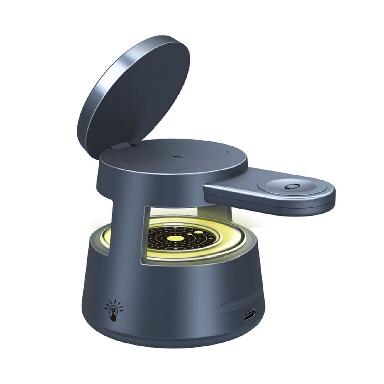 Tech.Inc 4 In 1 Wireless Charging Station With Night Lamp, , hi-res