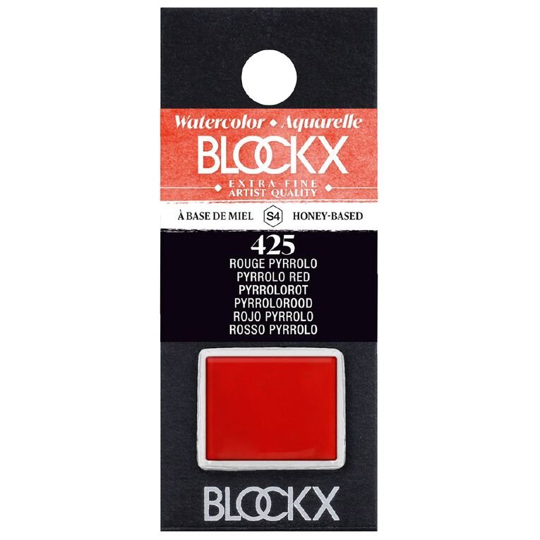 BLOCKX Watercolour Half Pan S4 425 Pyrrolo Red, , hi-res