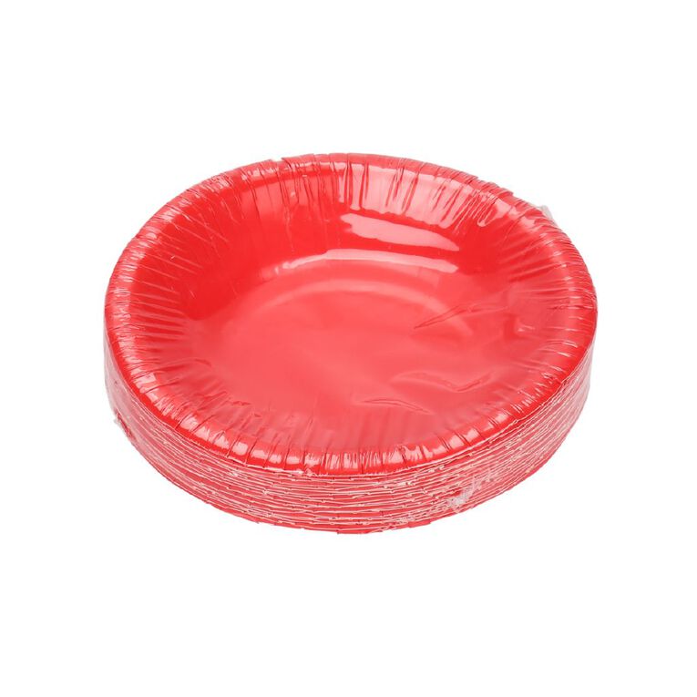 Party Inc Plate 18cm Red 20 Pack, , hi-res