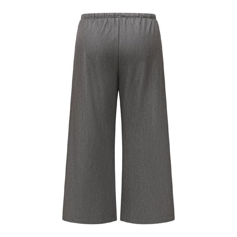 H&H Curve Women's Pintuck Wide Leg Suit Pants, Charcoal/Marle, hi-res