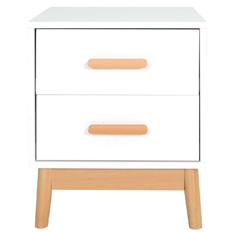 Living & Co Luella 2 Drawer Bedside Table, , hi-res