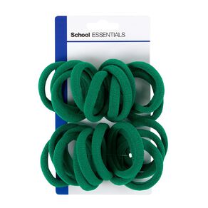 School Essentials Hair Ties Green