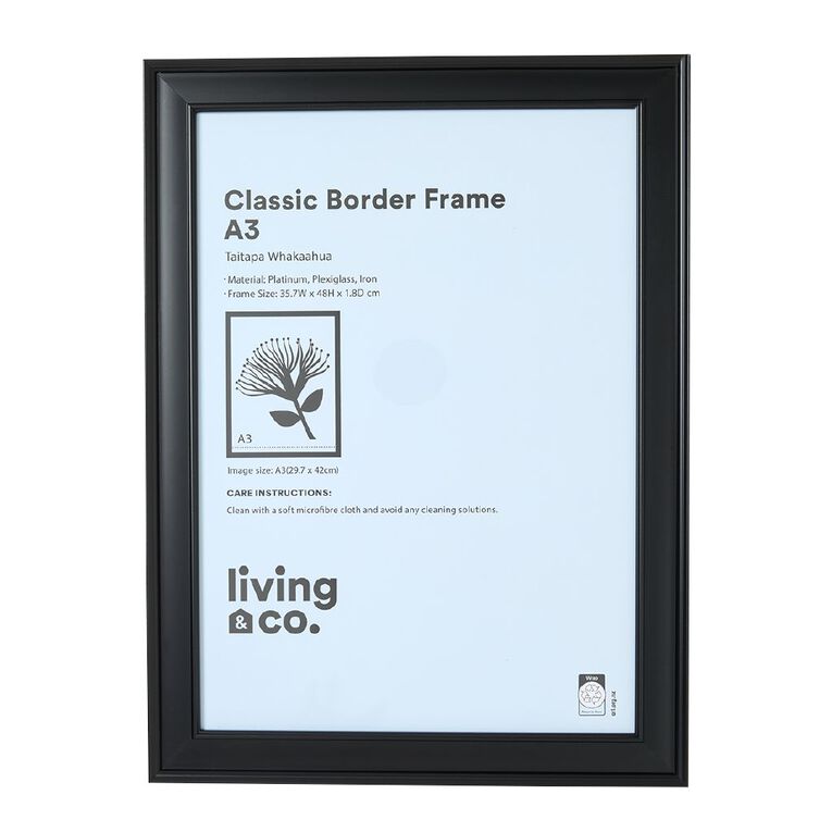 Living & Co Classic Border Frame Black A3, , hi-res